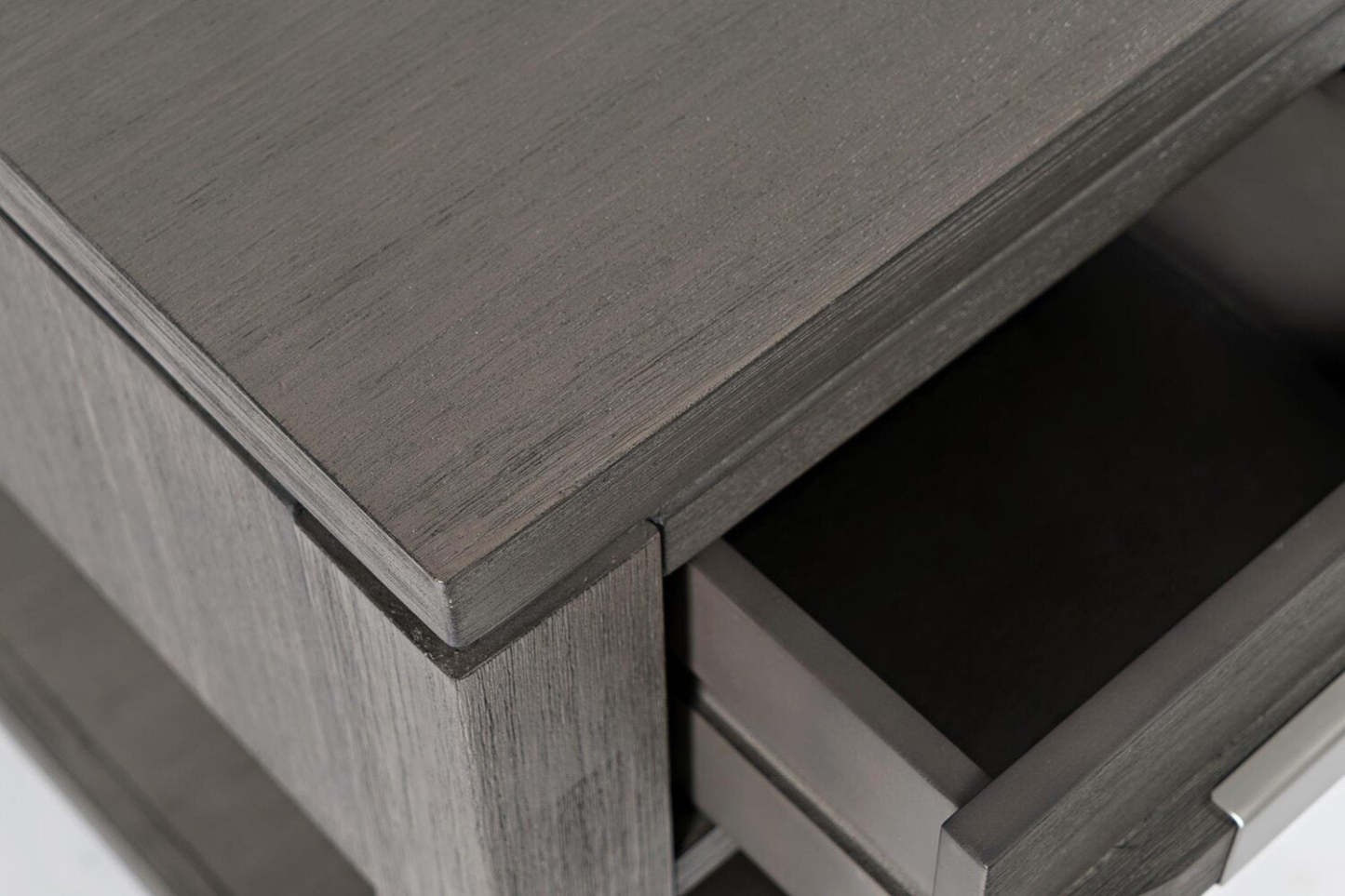 Table de chaise rustique Bronx 16 avec rangement et étagère - Bois gris|Table de fauteuil rustique Bronx de 16 po avec rangement et tablette - bois gris