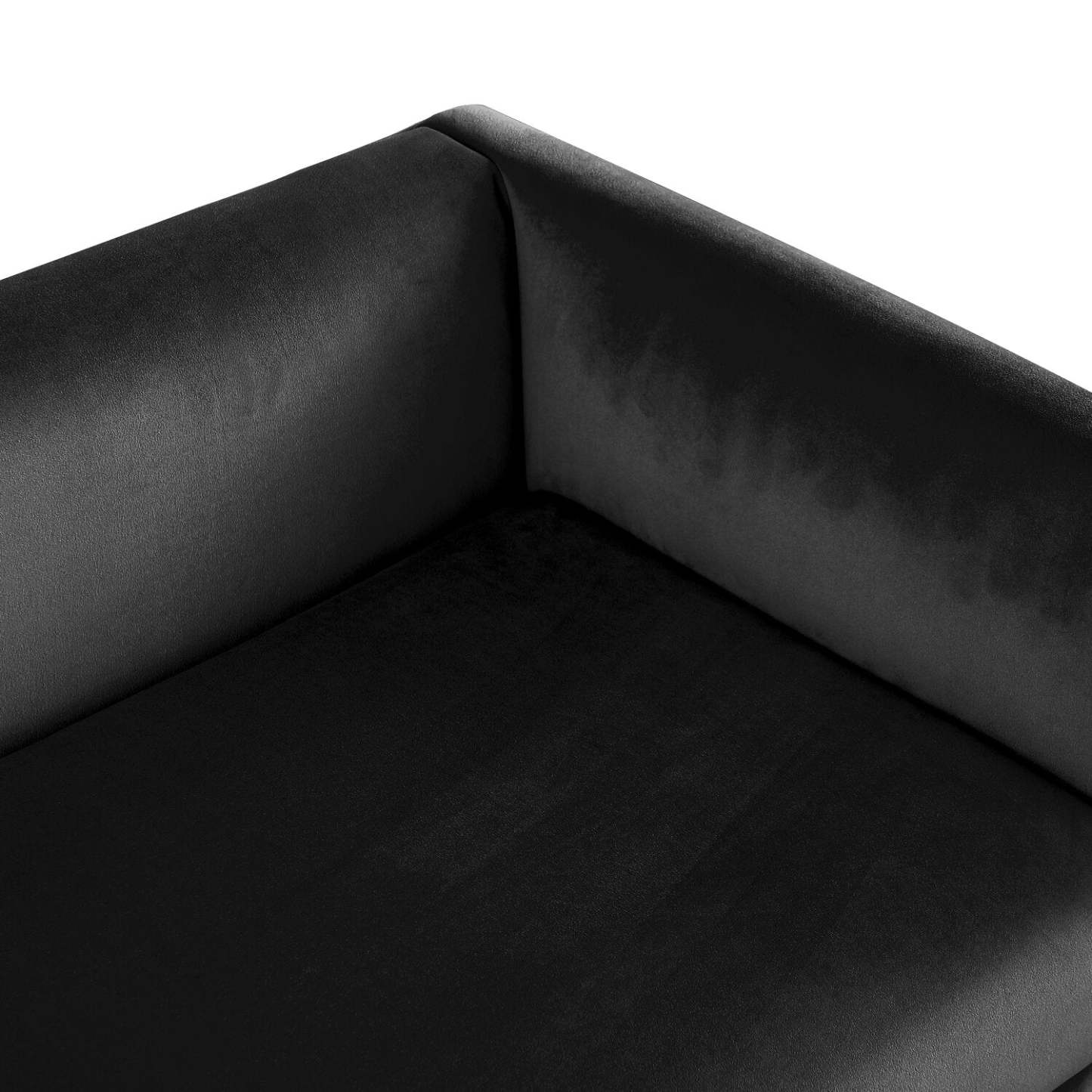 Banc Cass 52 - Velours Noir avec Pieds Dorés|Banc Cass de 52 po - velours noir avec pattes dorées