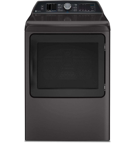 Sécheuse électrique Profile de 7,4 pi³ avec lien à la laveuse - PTD70EBMTDG | Profile 7.4 Cu. Ft. Electric Dryer with Washer Link - PTD70EBMTDG