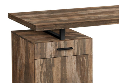 Bureau réversible Remi 47.25 avec tiroir et armoire - Brun|Bureau réversible Remi de 47,25 po avec tiroir et armoire - brun