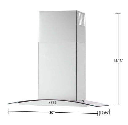 Hotte de cuisinière murale en verre Whirlpool 30 - WVW51UC0LS | Hotte de cuisinière murale Whirlpool de 30 po en verre - WVW51UC0LS | WVW51UCS
