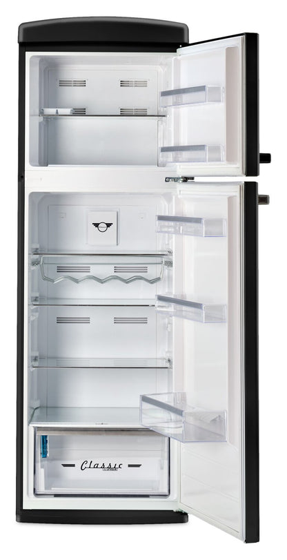 Réfrigérateur Classic Rétro d’Unique de 24 po et de 11 pi3 à congélateur supérieur - noir mat - UNQ-310L MB TM