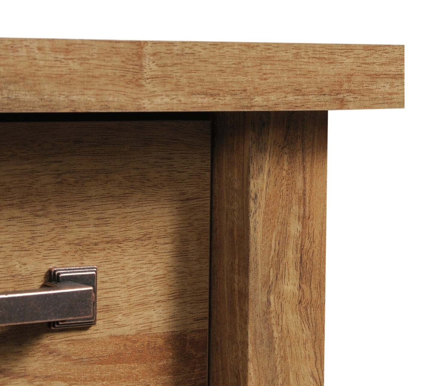 Bureau Alfie de 53,15 po à 2 tiroirs avec armoire - brun clair