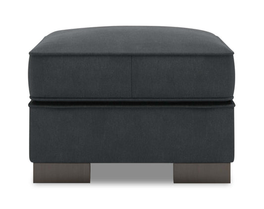 Fabriqué au Canada Canapé personnalisable Lab Track 24 en tissu d'apparence lin - Pax gris poivre | Pouf Track de Sofa Lab de 24 po fabriqué au Canada en tissu d'apparence lin - gris Pax Pepper | TR802949