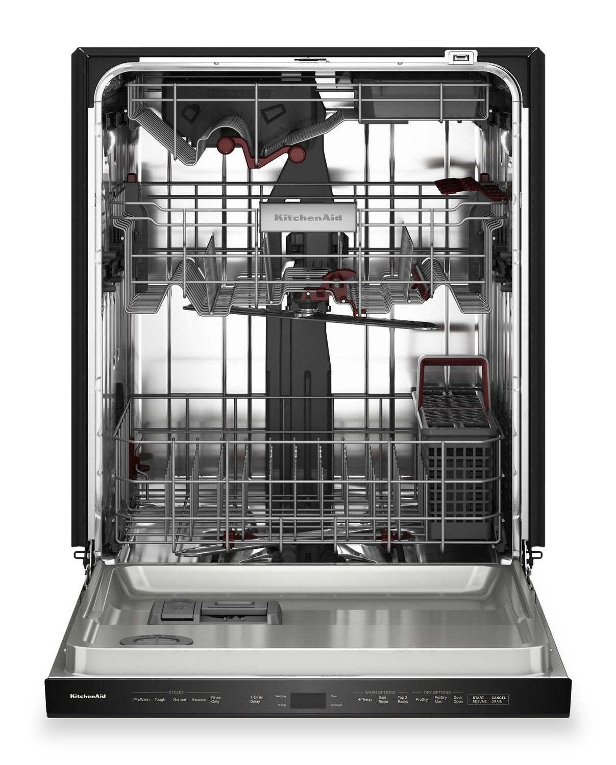 Lave-vaisselle KitchenAid de 24 po et de 44 dBA avec troisième panier 360° Max JetsMC - minerai noir - KDPS724SBE