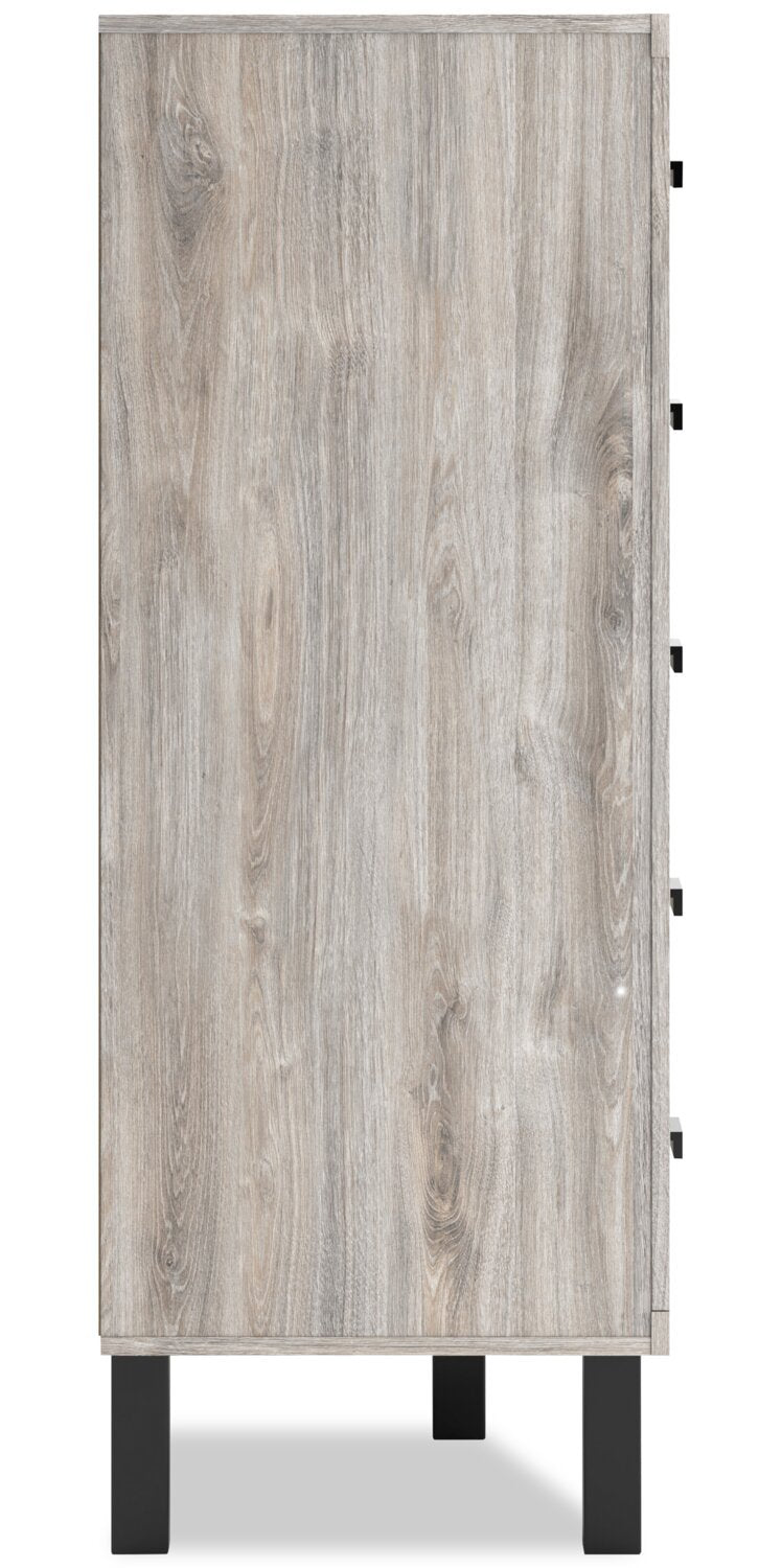 Zen Bedroom Chest of Drawers, 5-Drawer, 44.7W x 52.5H - Grey | Commode verticale Zen de 44,7 po (L) x 52,5 po (H) à 5 tiroirs pour la chambre à coucher - grise