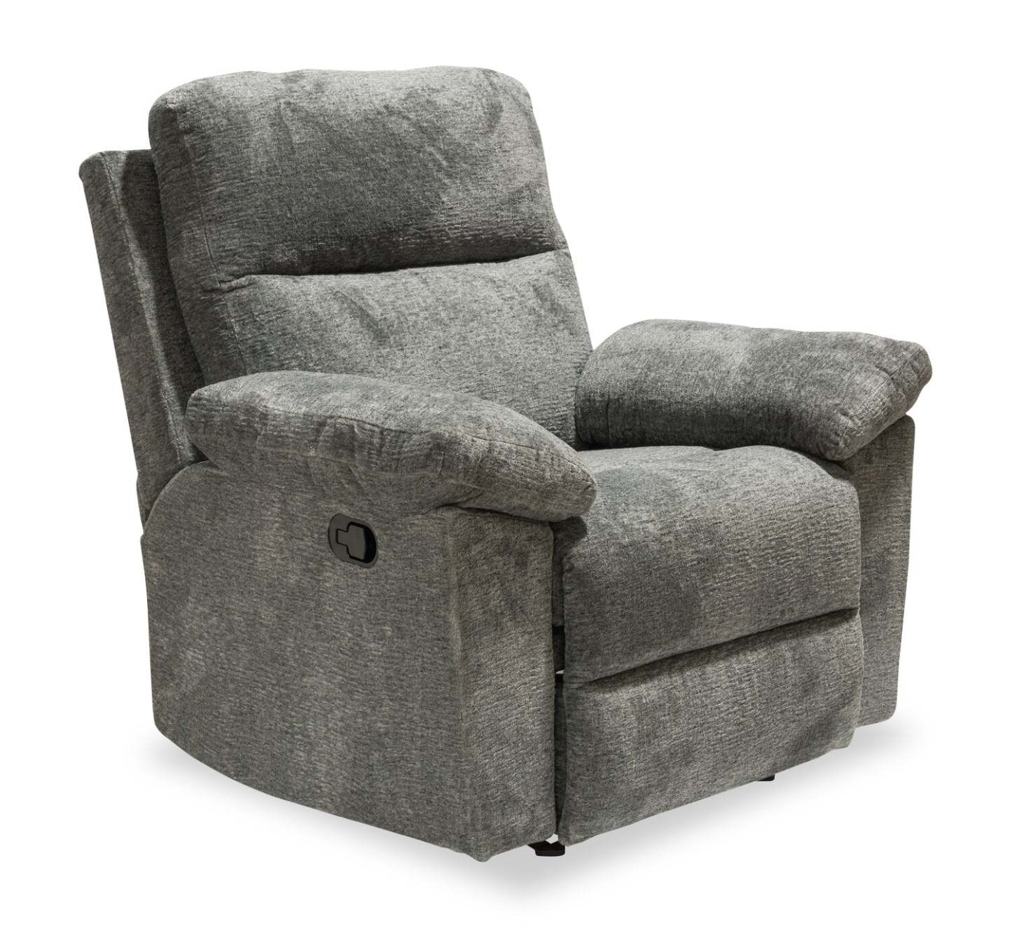 Made in Canada Oliver 40 Chenille Fabric Glider Reclining Chair - Addison Pewter Grey | Fauteuil coulissant inclinable Oliver de 40 po fabriqué au Canada en tissu de chenille - gris étain Addison