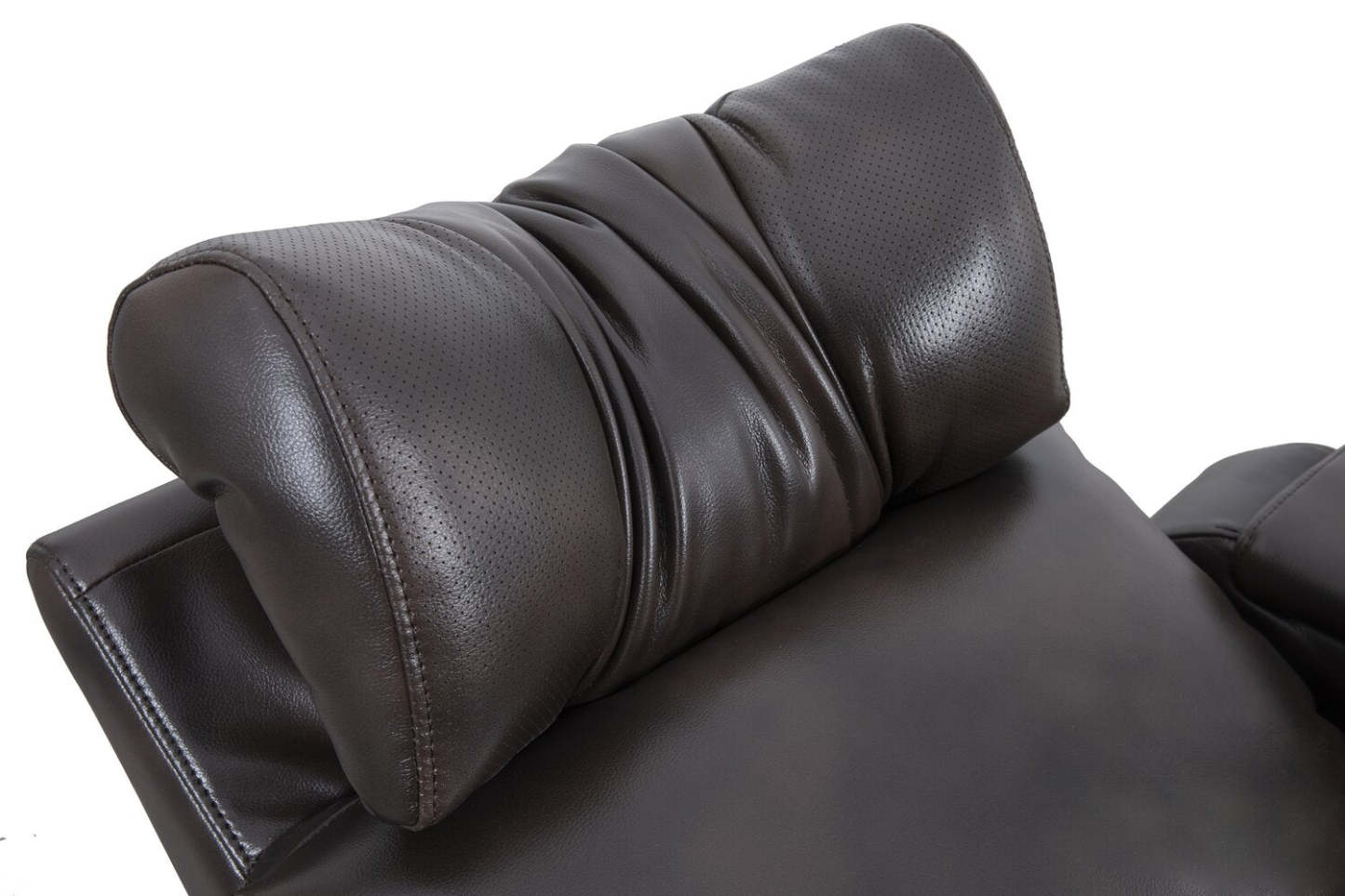 Fauteuil à inclinaison électrique Escape de 39 po avec appuie-tête électrique et son ambiophonique - tissu d’apparence cuir brun foncé | ESCABRPC