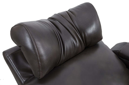 Fauteuil à inclinaison électrique Escape de 39 po avec appuie-tête électrique et son ambiophonique - tissu d’apparence cuir brun foncé | ESCABRPC