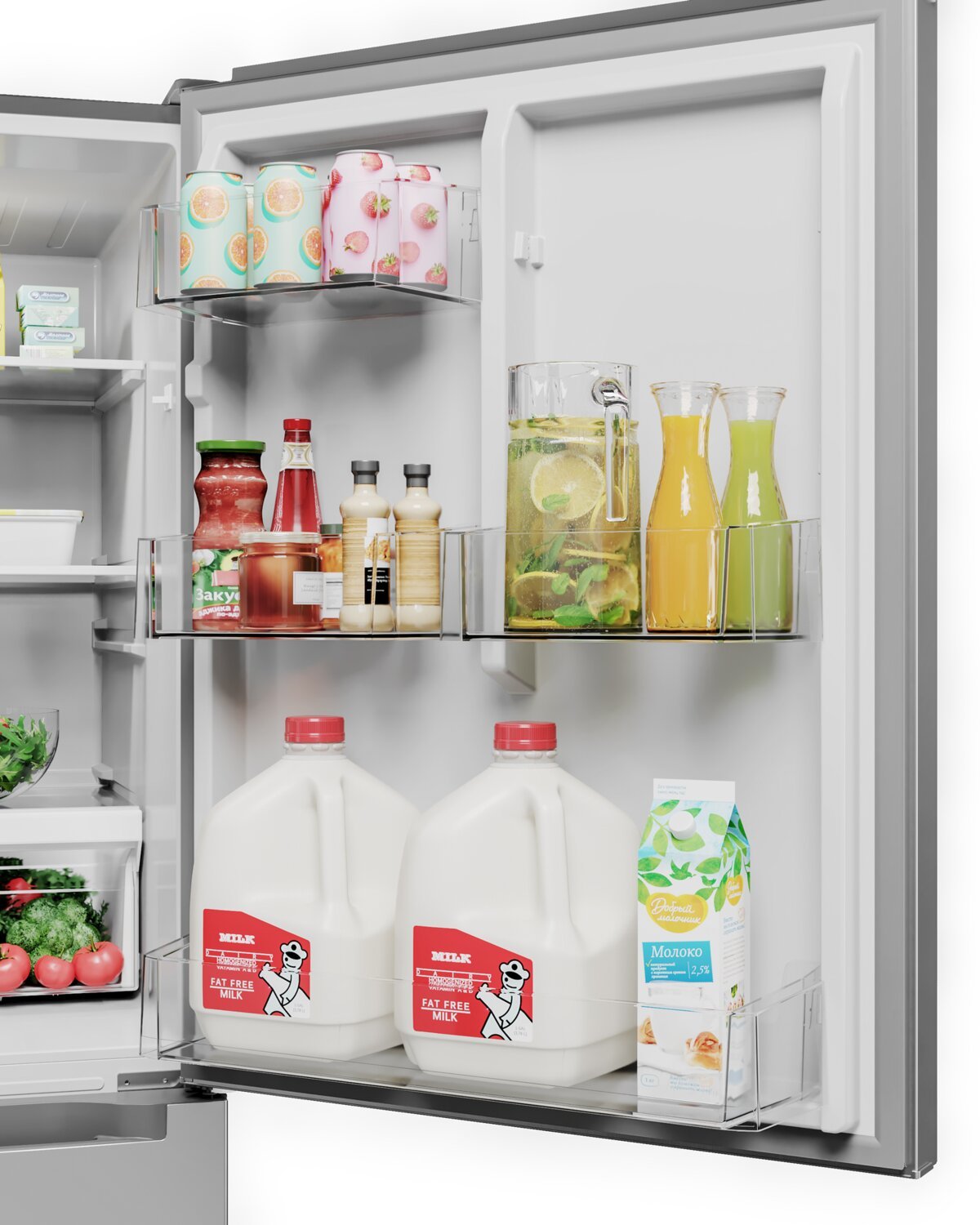 Midea 18,7 pi³ Réfrigérateur à congélateur inférieur - MRB19B7AST | Réfrigérateur Midea de 18,7 pi³ à congélateur inférieur - MRB19B7AST | MRB19B7S