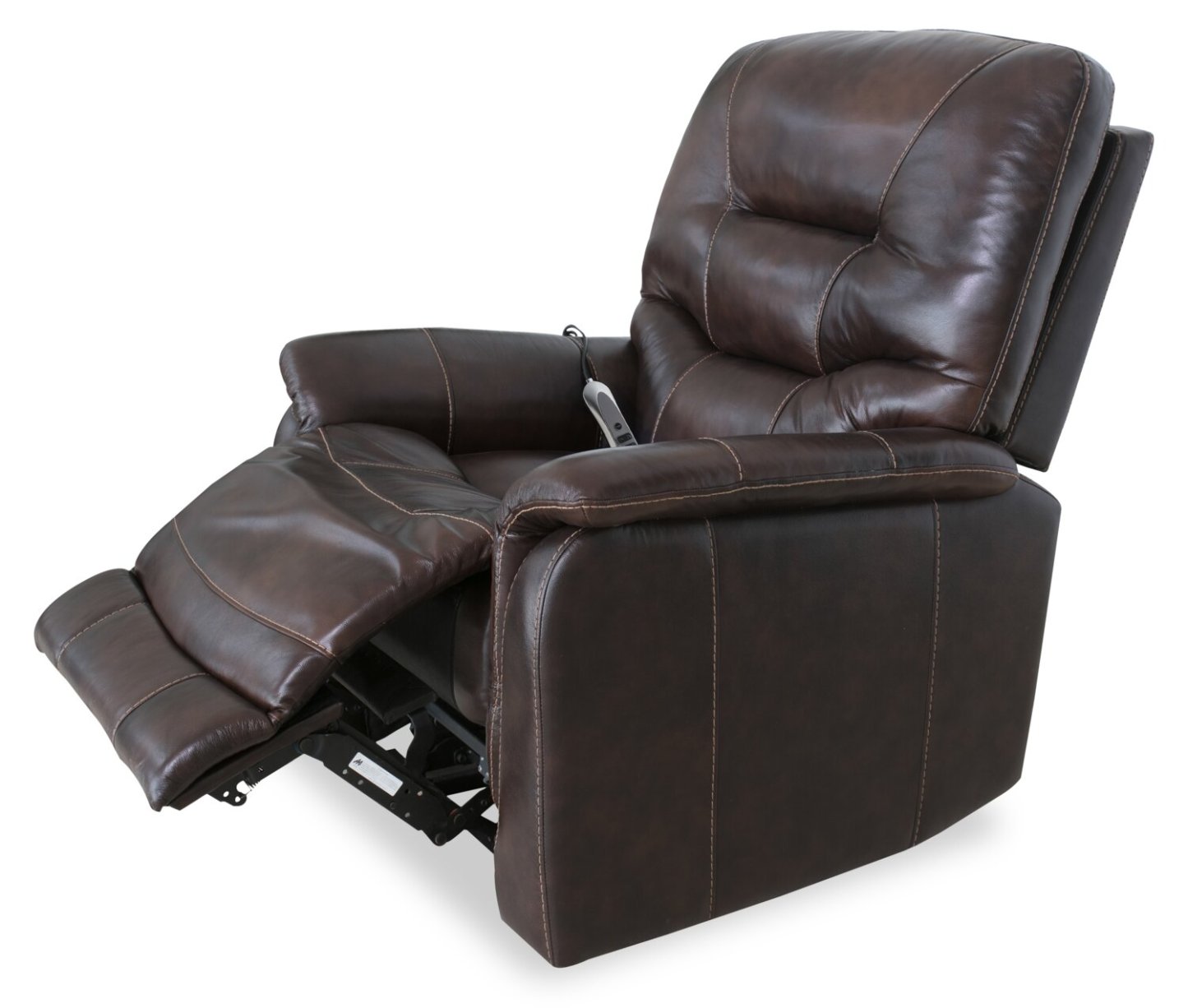 Parker 36 Fauteuil inclinable électrique à 3 positions en cuir véritable - brun | PARK2BLC