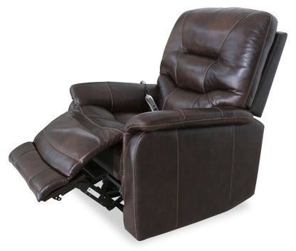 Parker 36 Fauteuil inclinable électrique à 3 positions en cuir véritable - brun | PARK2BLC