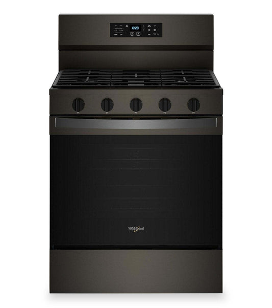 Cuisinière à gaz Whirlpool de 5 pi³ avec friture à air et autonettoyage - acier inoxydable noir - WFGS5030RV | WFGS50RV