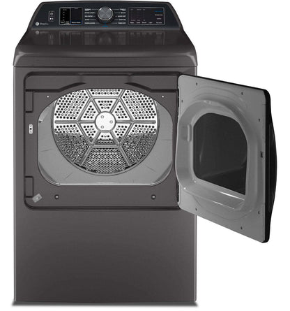 Sécheuse électrique Profile de 7,4 pi³ avec lien à la laveuse - PTD70EBMTDG | Profile 7.4 Cu. Ft. Electric Dryer with Washer Link - PTD70EBMTDG
