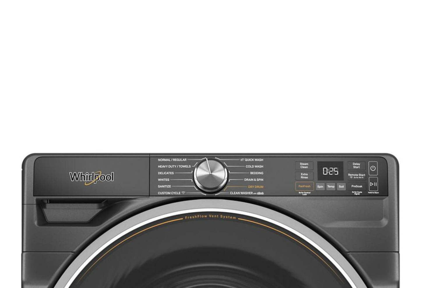Laveuse Whirlpool à chargement frontal de 5,8 pi³ avec système de ventilation FreshFlowMC et lavage intelligent par IA - WFW6720RU | WFW6720U