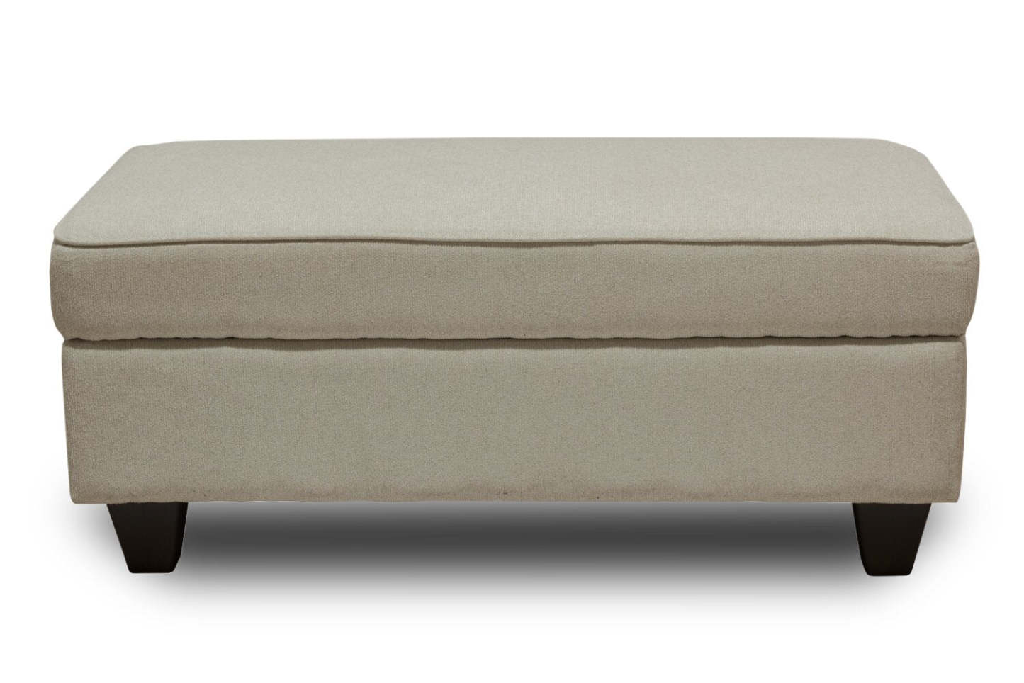 Made in Canada Scarlett 26 Chenille Fabric Ottoman - Ecru Beige | Pouf Scarlett de 26 po fabriqué au Canada en tissu de chenille - beige écru