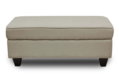 Made in Canada Scarlett 26 Chenille Fabric Ottoman - Ecru Beige | Pouf Scarlett de 26 po fabriqué au Canada en tissu de chenille - beige écru