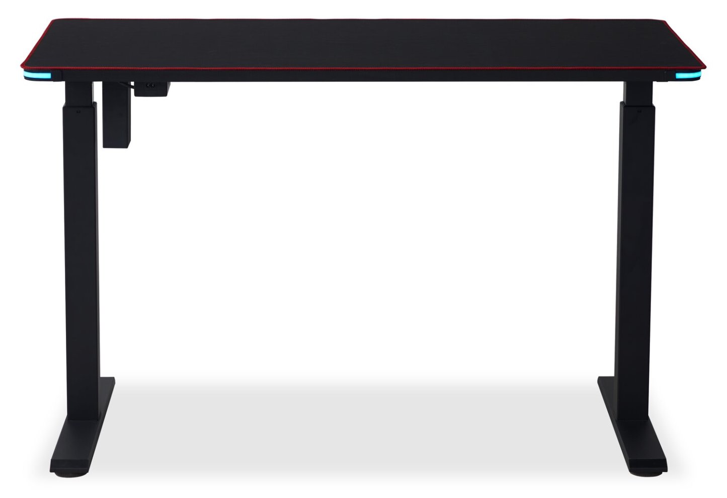 Bureau de jeu Finch 47 avec réglage électrique de la hauteur et éclairage RVB – Noir | Bureau de jeu Finch de 47 po avec réglage électrique de la hauteur et éclairage à DEL RVB - noir