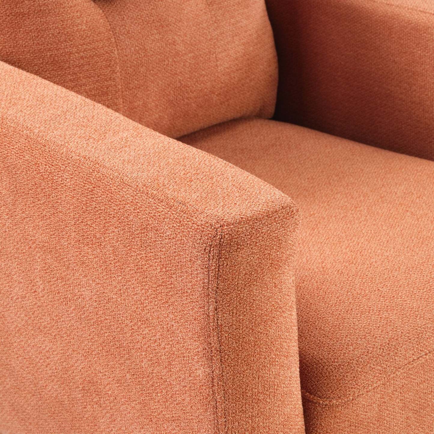 Chaise en tissu Cosmo 34 avec coussin de dossier capitonné - Orange | Fauteuil Cosmo de 34 po en tissu avec coussin de dossier capitonné - orange