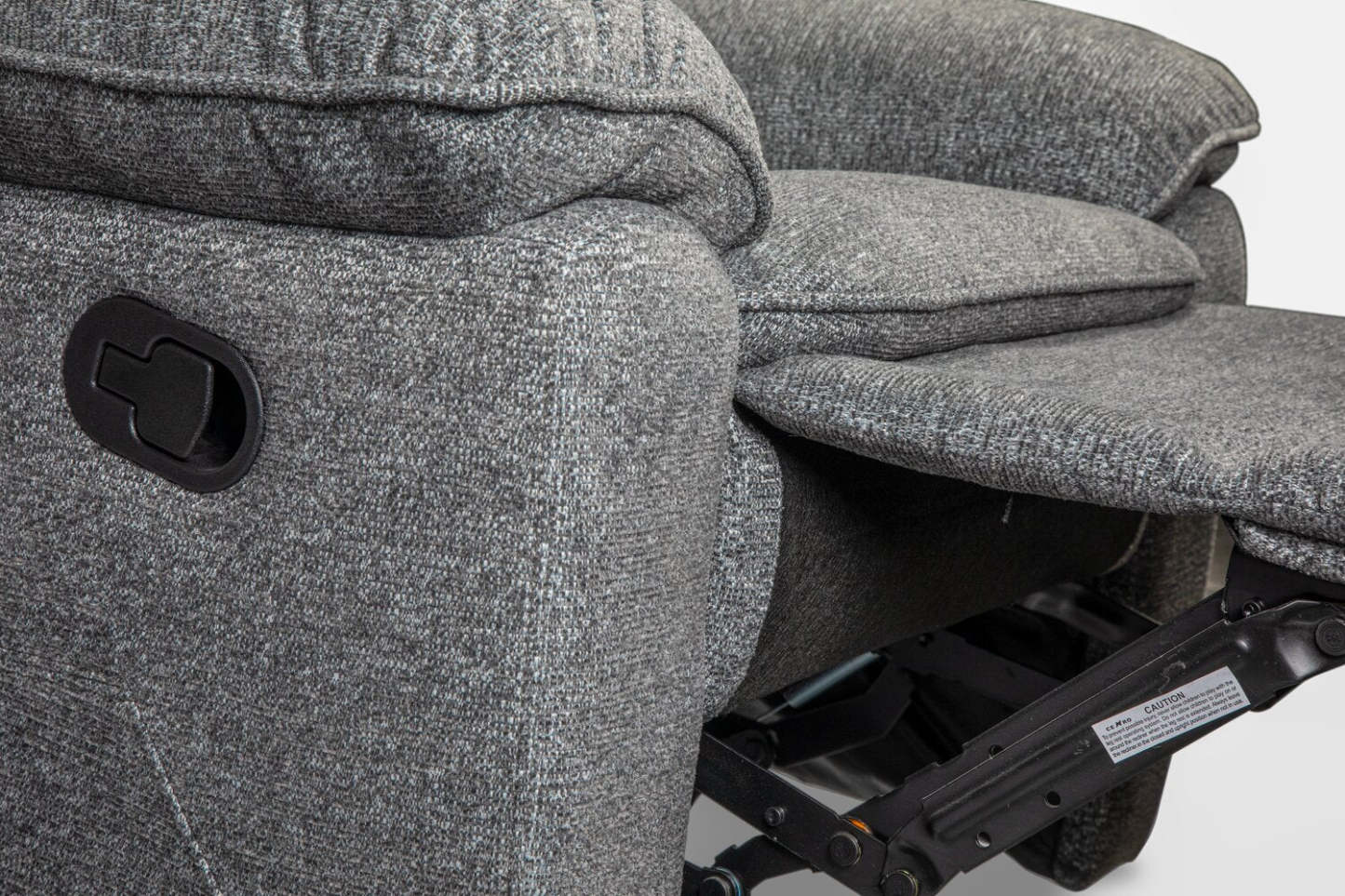 Fauteuil inclinable Chandler de 37 po en tissu de chenille - gris