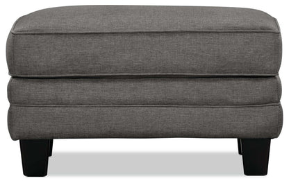 Made in Canada Tula 35 Fabric Ottoman - Steel Grey | Pouf Tula de 35 po fabriqué au Canada en tissu - gris acier
