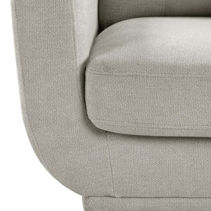 Chaise en tissu Cosmo 34 avec coussin de dossier capitonné - Gris | Fauteuil Cosmo de 34 po en tissu avec coussin de dossier capitonné - gris