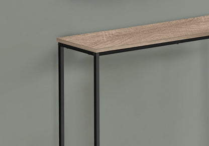 Alma 31.5 Modern Sofa Table - Dark Taupe with Black Metal Frame|Table de salon moderne Alma de 31,5 po - taupe foncée avec armature en métal noir