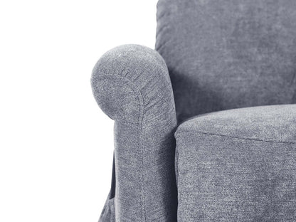 Fauteuil basculeur à inclinaison électrique Ruben de 32 po en tissu chenille - gris