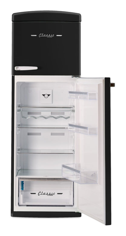 Réfrigérateur Classic Rétro d’Unique de 24 po et de 11 pi3 à congélateur supérieur - noir mat - UNQ-310L MB TM
