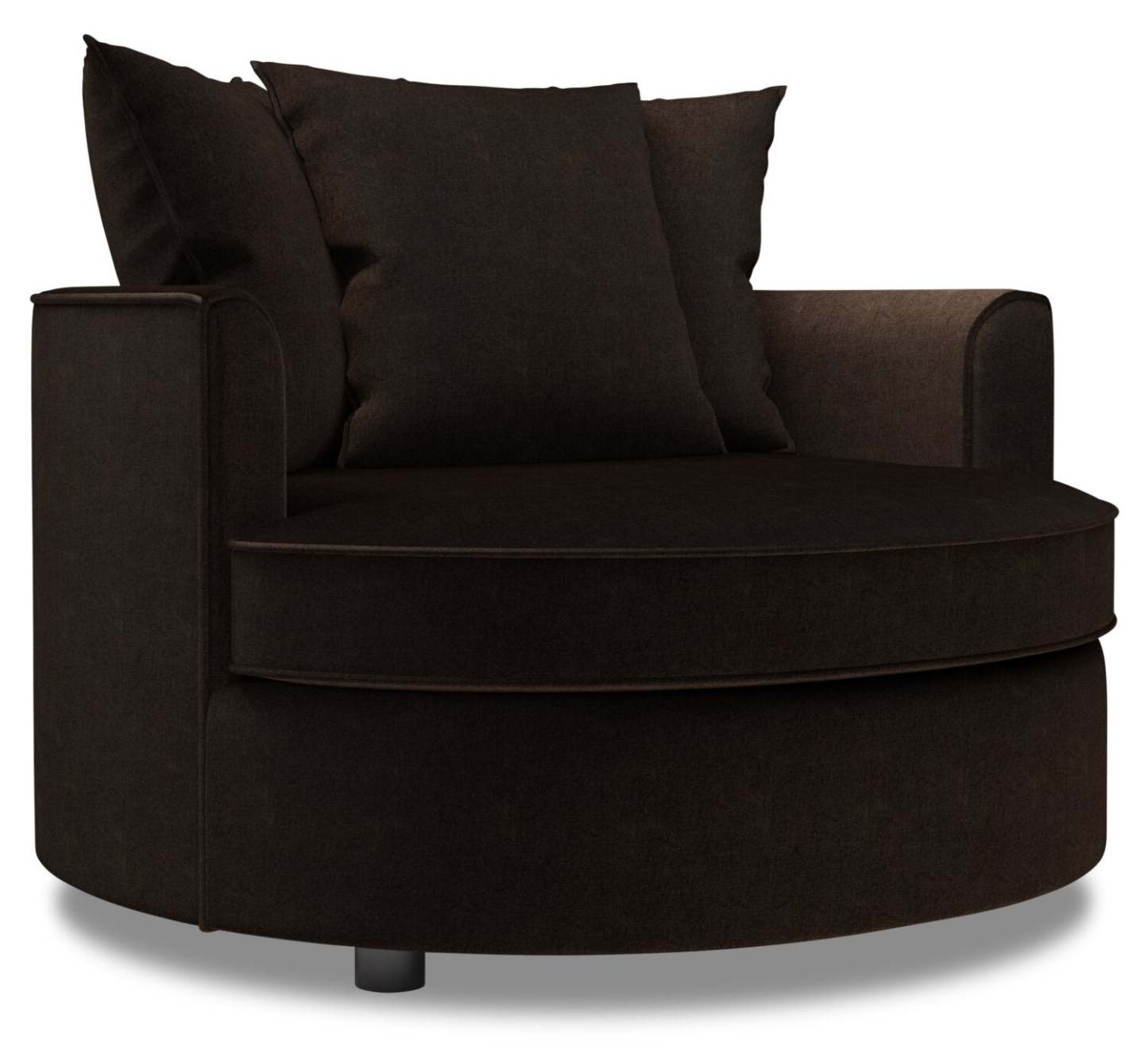 Fauteuil d'appoint enveloppant Sofa Lab personnalisable de 48 po en tissu chenille - brun Luxury Chocolate | CUDD3293