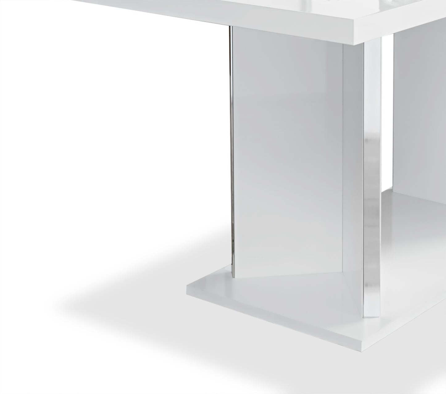 Table de salle à manger Raia - fabriquée en Italie, base piédestal, moderne, 71 po (L) - blanche