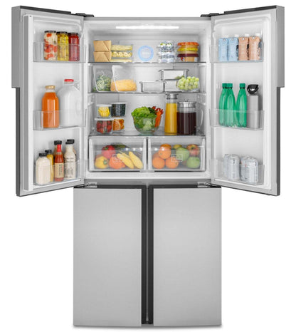 Réfrigérateur Haier de 33 16,4 pi³ à 4 portes - acier inoxydable résistant aux traces de doigts - QHE16HYPFS | Haier 33 16,4 Cu. Ft. Quad Door Refrigerator - Stainless Steel Fingerprint Resistant