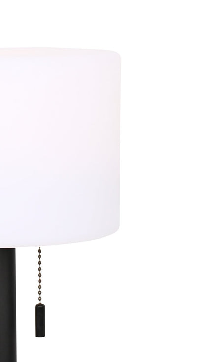 Solana 11" Modern Metal Acrylique Portable Indoor/Outdoor Table Lamp with USB Port - Noir | Lampe de table pour l'intérieur et pour l'extérieur moderne portable Solana de 11 po en métal et en acrylique avec port USB - noire