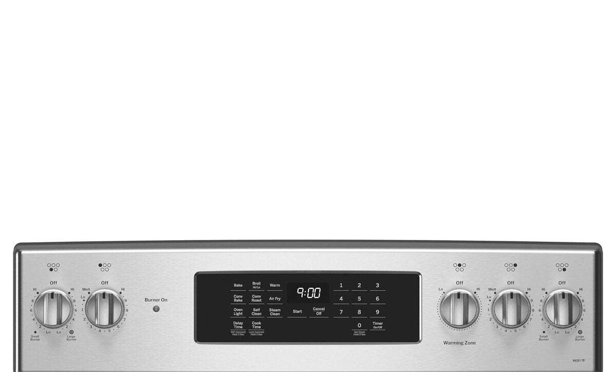 Cuisinière électrique intelligente GE 30 - Acier inoxydable résistant aux traces de doigts - PCB900YVFS | Cuisinière électrique intelligente GE de 30 po - acier inoxydable résistant aux traces de doigts - PCB900YVFS |