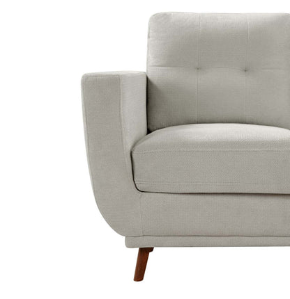 Causeuse en tissu Cosmo 57 avec coussins de dossier capitonnés - Gris | Causeuse Cosmo de 57 po en tissu avec coussins de dossier capitonnés - gris