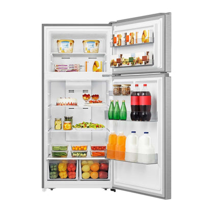 Réfrigérateur Hisense de 30 18 pi³ à congélateur supérieur - acier inoxydable - RT18A2FID | Hisense 30 18 Cu. Ft. Top-Mount Refrigerator - Stainless Steel - RT18A2FID