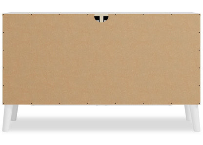 Commode à 6 tiroirs Wolf Bedroom, 59 L x 33,9 H, Moderne Mid-Century - Bicolore Blanc et Naturel | Commode moderne du milieu du 20e siècle Wolf de 59 po (L) x 33,9 po (H) à 6 tiroirs pour la chambre à coucher - deux teintes, blanc et naturel