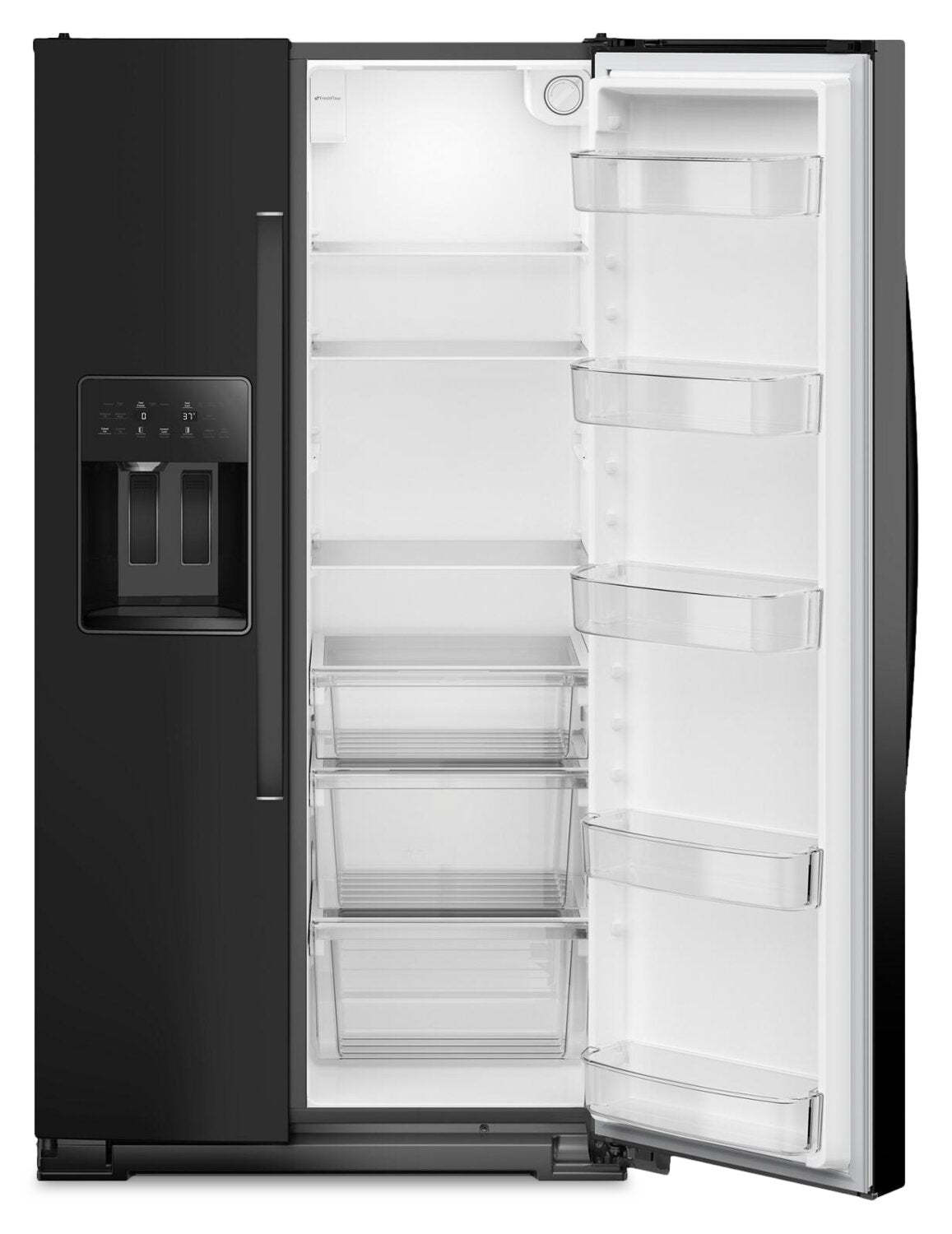 Réfrigérateur Whirlpool de 36 po et de 21 pi³ à compartiments juxtaposés - noir - WRSC5536RB | Whirlpool 36 21 Cu. Ft. Side-by-Side Refrigerator - Black - WRSC5536RB