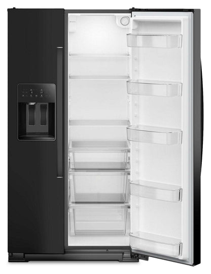 Réfrigérateur Whirlpool de 36 po et de 21 pi³ à compartiments juxtaposés - noir - WRSC5536RB | Whirlpool 36 21 Cu. Ft. Side-by-Side Refrigerator - Black - WRSC5536RB