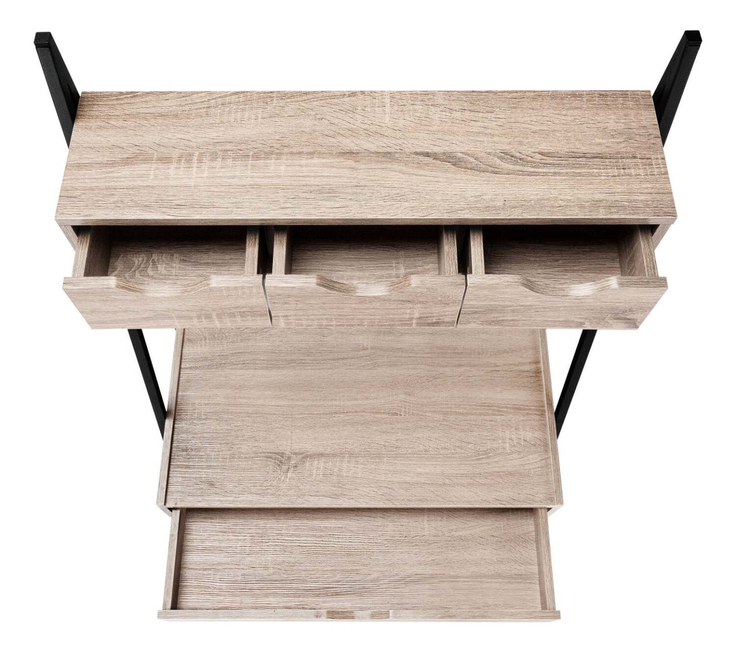 Bureau compact Norris 31.5 avec 4 tiroirs - Taupe|Bureau compact Norris de 31,5 po à 4 tiroirs - taupe