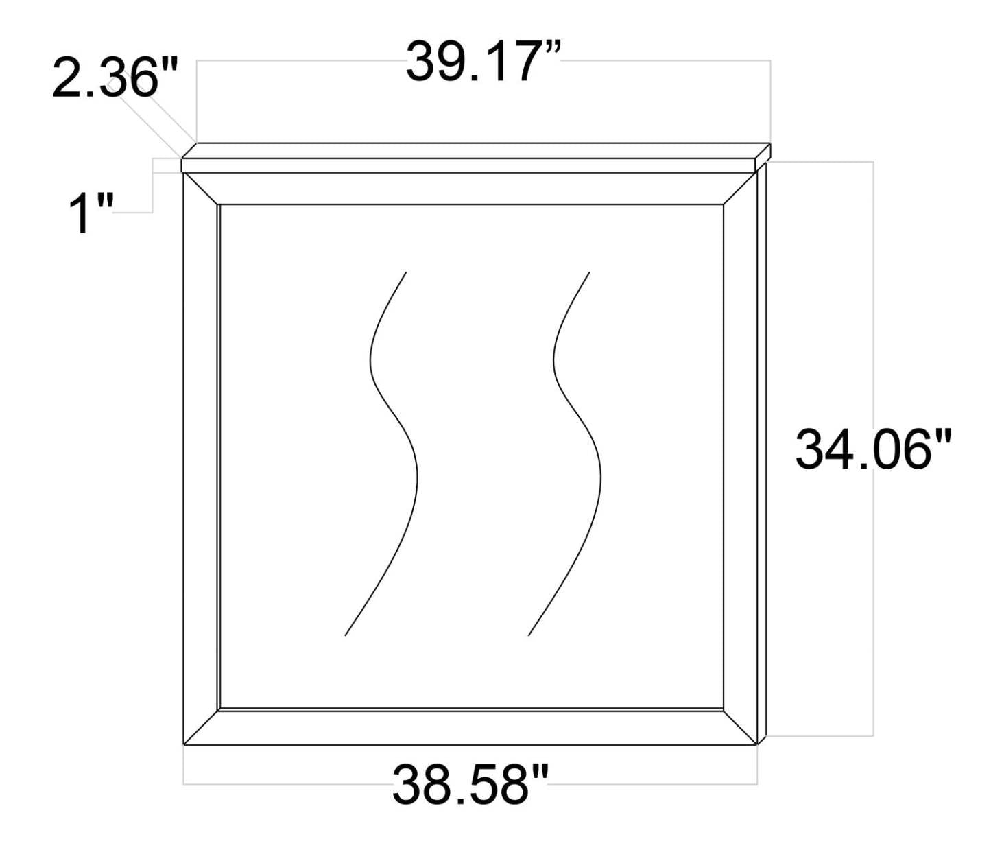 Miroir de commode de chambre Zoey – Bicolore blanc et marron | Miroir de commode de chambre à coucher Zoey - deux teintes, blanc et brun