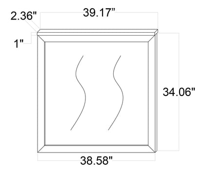 Miroir de commode de chambre Zoey – Bicolore blanc et marron | Miroir de commode de chambre à coucher Zoey - deux teintes, blanc et brun