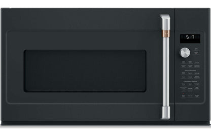 Café 1,7 pi³ Four à micro-ondes à hotte intégrée avec convection et friture à air - noir mat - CVM517P3RD1 | Four à micro-ondes à hotte intégrée Café de 1,7 pi³ avec convection et friture à air - noir mat - CV…