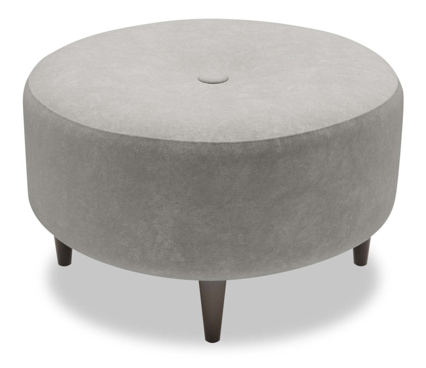 Fabriqué au Canada Sofa Lab personnalisable Pouf en tissu velours The Curve 31 - Gris platine | Pouf The Curve de Sofa Lab de 31 po fabriqué au Canada en tissu de velours - gris Platinum Grey | CURV3588