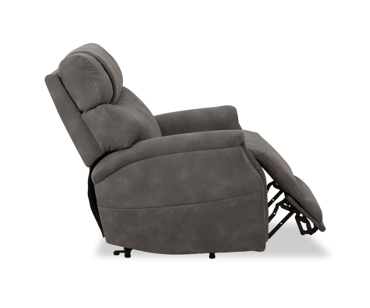 Claire 34 Fauteuil basculeur à inclinaison électrique en tissu d’apparence cuir - gris anthracite