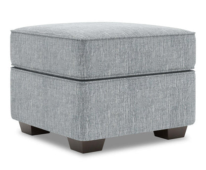 Fabriqué au Canada Canapé personnalisable Lab Roll 24 poufs en tissu d'apparence lin - Luna gris étain | Pouf Roll de Sofa Lab de 24 po fabriqué au Canada en tissu d'apparence lin - gris Luna Pewter | RO802291