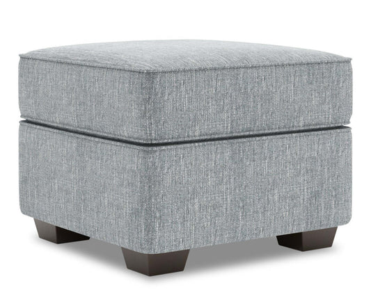 Fabriqué au Canada Canapé personnalisable Lab Roll 24 poufs en tissu d'apparence lin - Luna gris étain | Pouf Roll de Sofa Lab de 24 po fabriqué au Canada en tissu d'apparence lin - gris Luna Pewter | RO802291