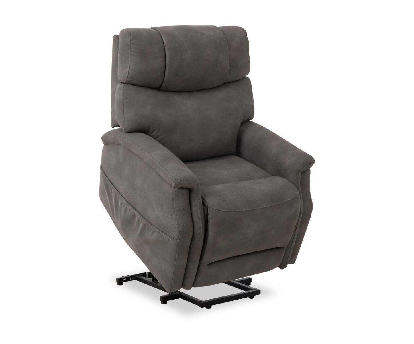 Claire 34 Fauteuil basculeur à inclinaison électrique en tissu d’apparence cuir - gris anthracite