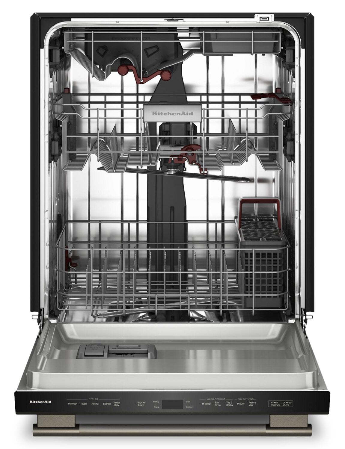 Lave-vaisselle KitchenAid de 24 po et de 44 dBA avec troisième panier 360° Max JetsMC - minéral noir - KDTS424SBE