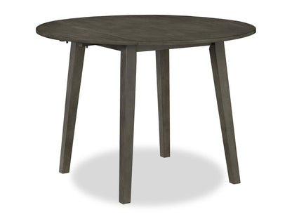 Ensemble de salle à manger Bryn 3 pièces avec 42 tables rondes à abattant et 2 chaises, tissu - Gris foncé | Ensemble de salle à manger Bryn 3 pièces avec table ronde de 42 po à abattant et 2 chaises en tissu - gris foncé